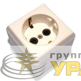 Розетка 1-м ОП 10А IP20 с заземл. бел. БЕЛ. ЦЕРКОВЬ РА10-304