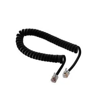 Шнур телеф. витой 2м (джек-джек) черн. Rexant 