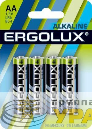 Элемент питания алкалиновый AA/LR6 1.5В Alkaline BL-4 (блист.4шт) Ergolux 11748 детальная картинка Элемент питания алкалиновый AA/LR6 1.5В Alkaline BL-4 (блист.4шт) Ergolux 11748 детальная картинка