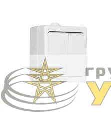 Выключатель 2-кл. ОП Аллегро 10А IP54 бел. UNIVersal 5563491 Выключатель 2-кл. ОП Аллегро 10А IP54 бел. UNIVersal 5563491