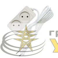 Удлинитель 2х1.5м без заземл. 10А IP20 2.2кВт ПВС Союз 481S-1201