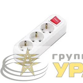 Колодка удлинителя 3-м с заземл. с выкл. Makel MGP211