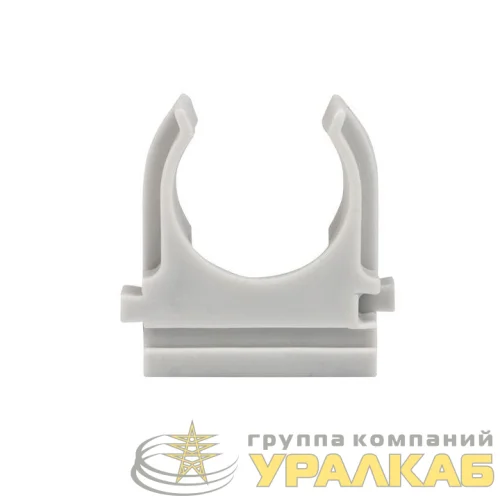 Держатель для труб (клипса) d20мм сер. (уп.100шт) Plast EKF derj-z-20n детальная картинка