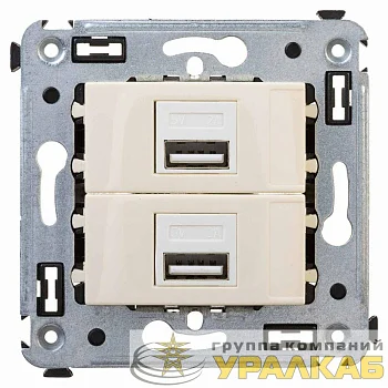 Устройство зарядное USB СП Avanti "Ванильная дымка" DKC 4405543