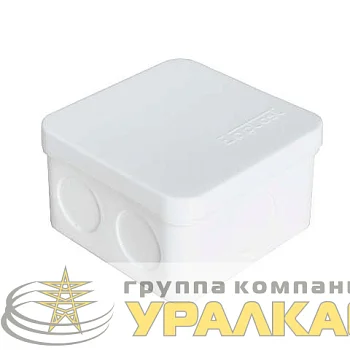 Коробка распределительная ОП 75х75х45мм IP54 6 выходов без гермовводов крышка защелкивающаяся бел. Epplast 225331