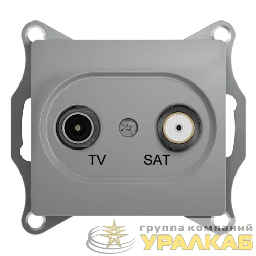Розетка телевизионная оконечная TV/SAT 2-м СП Glossa 1дБ механизм алюм. SE GSL000397 детальная картинка Розетка телевизионная оконечная TV/SAT 2-м СП Glossa 1дБ механизм алюм. SE GSL000397 детальная картинка