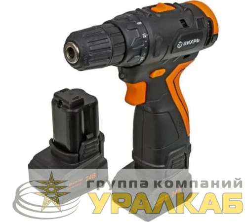 Дрель-шуруповерт аккумуляторная ДА-24Л-2К/Б (2.0 А/ч) (бесщеточный двигатель) Вихрь 72/14/24 детальная картинка