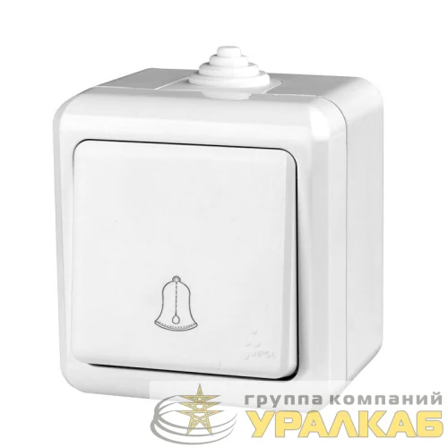 Кнопка звонка ОП Dita IP54 10А 250В бел. TOKOV ELECTRIC TKL-DT-DB-C01-IP54 детальная картинка