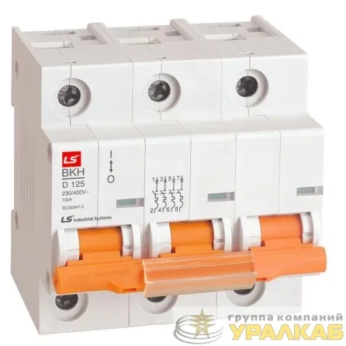 Выключатель автоматический модульный 3п C 100А 10кА BKH LS Electric 