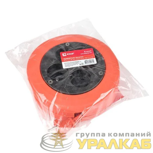 Удлинитель-рулетка 4х5м без заземл. 10А IP20 2.3кВт ПВС 2х0.75 PROxima EKF UBR-6-257-4-5 детальная картинка