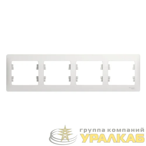 Рамка 4-м Glossa горизонт. бел. SE GSL000104 детальная картинка