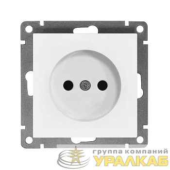 Розетка 1-м СП Афина 16А IP20 без заземл. механизм бел. Universal 