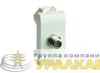 Розетка телевизионная оконечная TV 1-м СП 1мод. Brava прямое кабельное соединение бел. DKC 76581MB