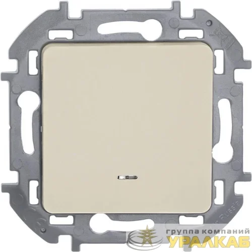 Переключатель 1-кл. Inspiria 10А IP20 250В 10AX с подсветкой/индикацией механизм сл. кость IEK 