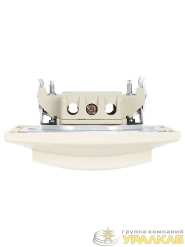 Выключатель кнопочный 1-кл. СП Кварта 10А IP20 ВСк10-1-0-ККм крем. GENERICA 