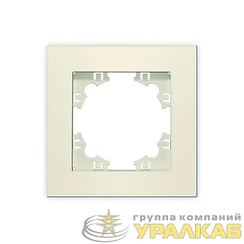 Рамка 1-м Афина сл. кость (ivory) Universal 