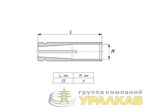 Анкер забивной М6 латунь EKF alzm6 детальная картинка