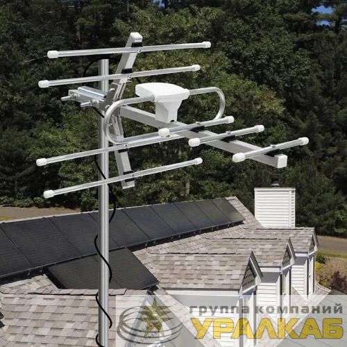 Антенна ТВ наружная "АКТИВНАЯ" для аналогового и цифрового ТВ - DVB-T2 (модель RX-411) (коробка) Rexant 34-0411 детальная картинка