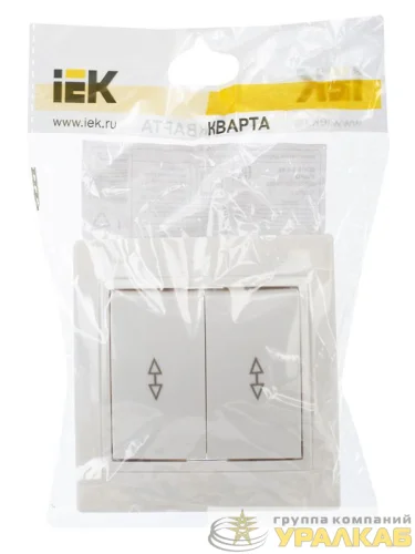 Переключатель проходной 2-кл. СП Кварта 10А IP20 ВСп10-2-0-КБ бел. GENERICA 