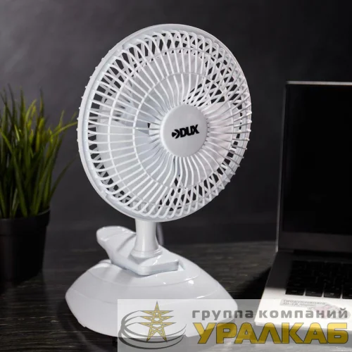 Вентилятор настольный DX-614 15Вт 220В бел. DUX 60-0211 детальная картинка