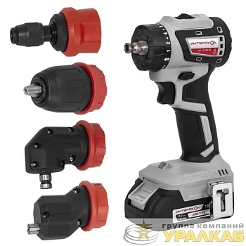 Дрель-шуруповерт аккумуляторная бесщеточн. ДА-13/18В 50 комби АПИ (Li-ion кейс 2 аккум. 2А.ч 4 насадки) ИНТЕРСКОЛ 