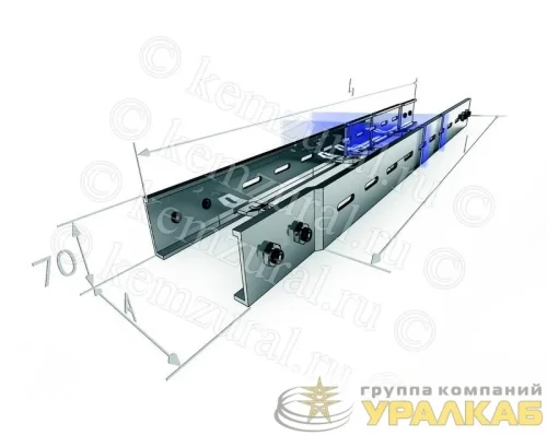 Лоток прямой НЛ40х5-П2.87(1.2мм)УТ1.5 КЭМЗ 