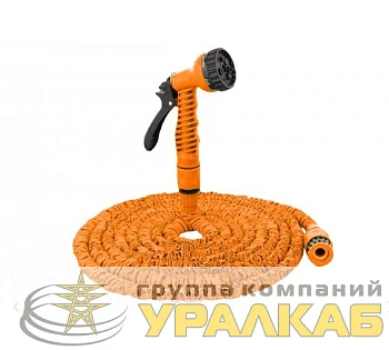 Набор для полива с растягивающимся шлангом 22м Вихрь 73/7/2/26
