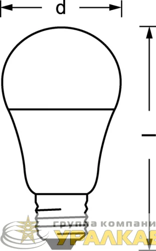 Лампа светодиодная LED Value LVCLA125 15SW/830 15Вт грушевидная матовая E27 230В 10х1 RU OSRAM 4058075579095 детальная картинка