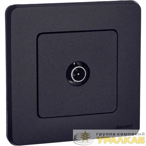 Розетка телевизионная проходная TV Inspiria 14дБ 5-862мГц механизм антрацит IEK 