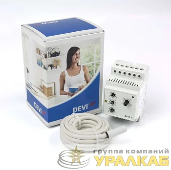 Терморегулятор DEVIreg D-316 -10град.С- +50град.С 16А на шину DIN с датчиком на проводе DEVI 140F1075