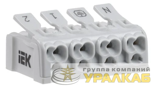 Клемма пружинная соединительная КСПз4-2L+N+PE IEK 