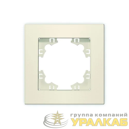 Рамка 1-м Афина сл. кость (ivory) Universal 