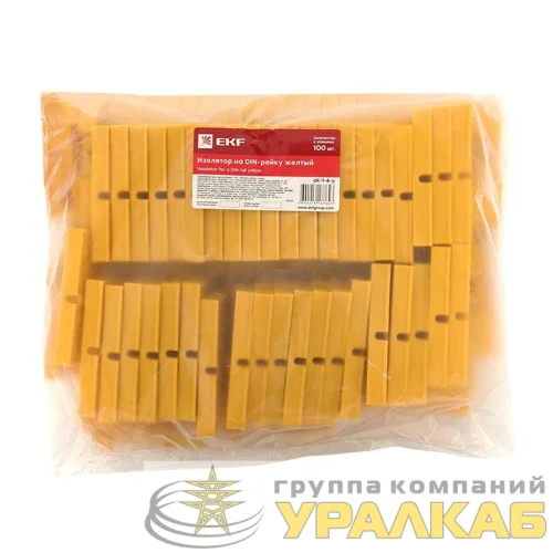 Изолятор на DIN-рейку желт. PROxima EKF ak-1-4-y детальная картинка