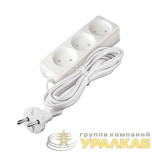 Удлинитель 3х5м без заземл. 6А IP20 1.3кВт ШВВП Союз 481S-0305 детальная картинка