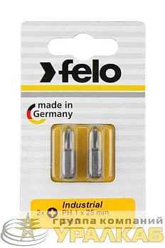 Бита крестовая Industrial PH 2х25 (блист.2шт) FELO 02202036
