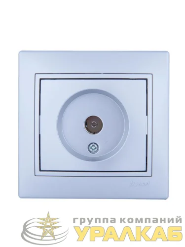 Розетка телевизионная оконечная TV СП Mira сер. металлик LEZARD 