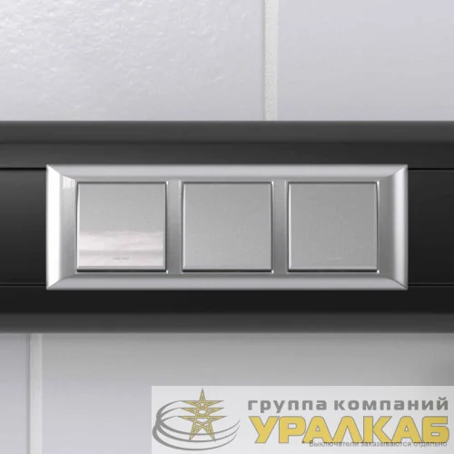 Рамка-суппорт 6мод. Avanti для In-liner Front серебристый металлик DKC 4404916 детальная картинка