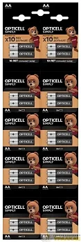 Элемент питания алкалиновый AA/LR6 отрывной набор HBDC (блист. 2штх10) (уп.20шт) Opticell /6050001