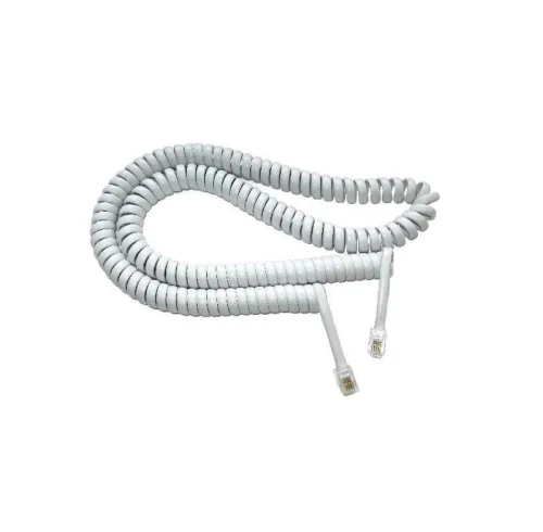 Шнур телеф. витой 4м (джек-джек) бел. Rexant 