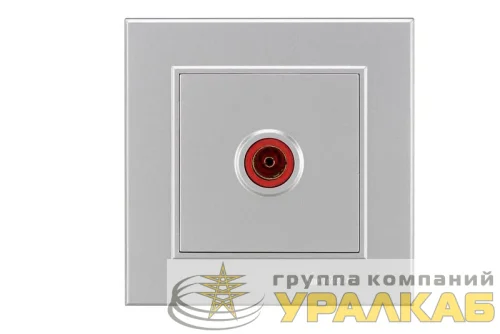 Розетка телевизионная проходная TV СП Karea 16А IP20 серебр. Makel 