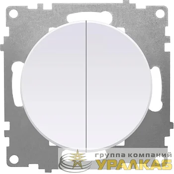 Выключатель 2-кл. СП Florence 10А IP20 механизм бел. (1E31501300) OneKeyElectro 2172776