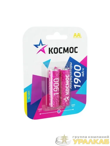 Аккумулятор AA/R6 1900мА.ч NI-MN BP-2 (блист.2шт) КОСМОС KOCR6NIMH(1900MAH) детальная картинка