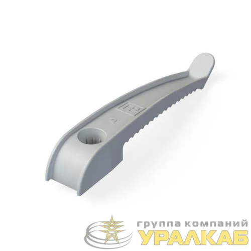 Держатель кабеля односторонний для прямого монтажа (уп.20шт) сер. Промрукав PR13.0380 детальная картинка