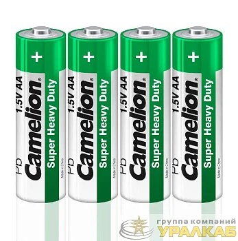 Элемент питания солевой AA/R6 1.5В R6P-SP4G SR-4 (уп.4шт) Camelion 1660