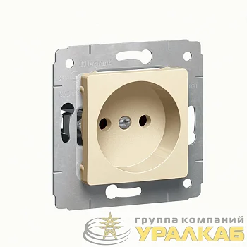 Механизм розетки 1-м СП Cariva 16А IP20 250В 2P без заземл. сл. кость Leg 