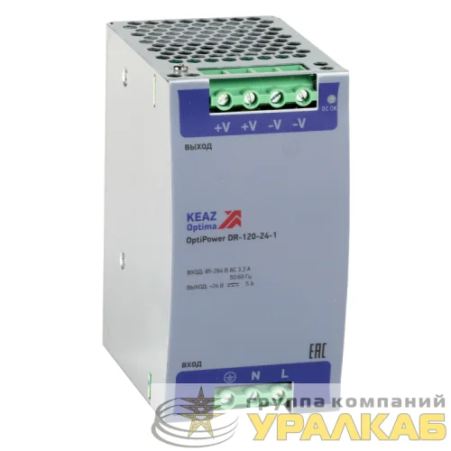 Блок питания OptiPower DR-120-24-1 КЭАЗ 284548 детальная картинка