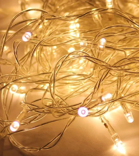 Гирлянда светодиодная 50LED провод 6.5м 8 режимов мигания Космос KOC_GIR50LED_W детальная картинка