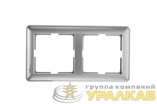 Рамка 2-м W59 матов. хром SE KD-2-58 детальная картинка