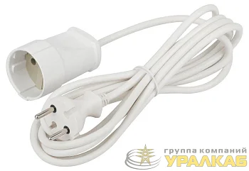 Удлинитель-шнур 1х3м без заземл. 6А IP20 UX(6)-1-3m ПВС 2х0.75 Эра 