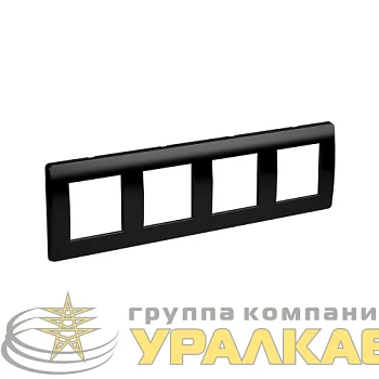 Рамка 4-м 4х2мод. Brava черн. DKC 75014B